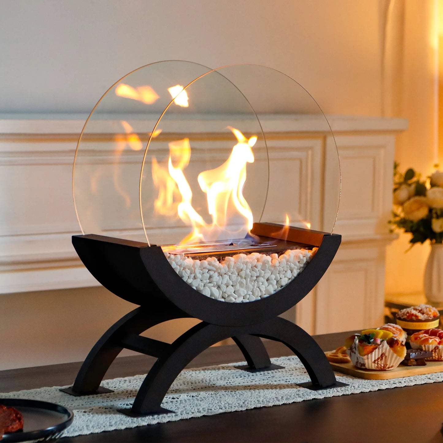 BLVCKK™ Tischkamin – Eleganter Alkohol-Kamin für stilvolle Räume